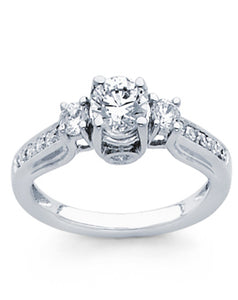 14 Karat Gold Diamond Engagement Ring