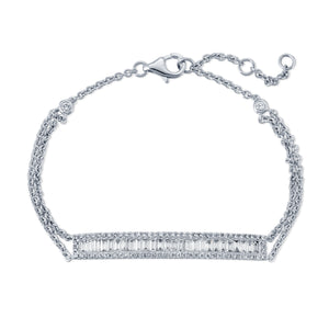 14 Karat Diamond Bar Bracelet