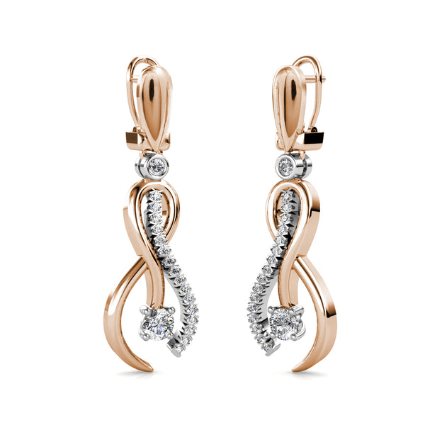 14 Karat Gold Semi- Mount Diamond Earrings